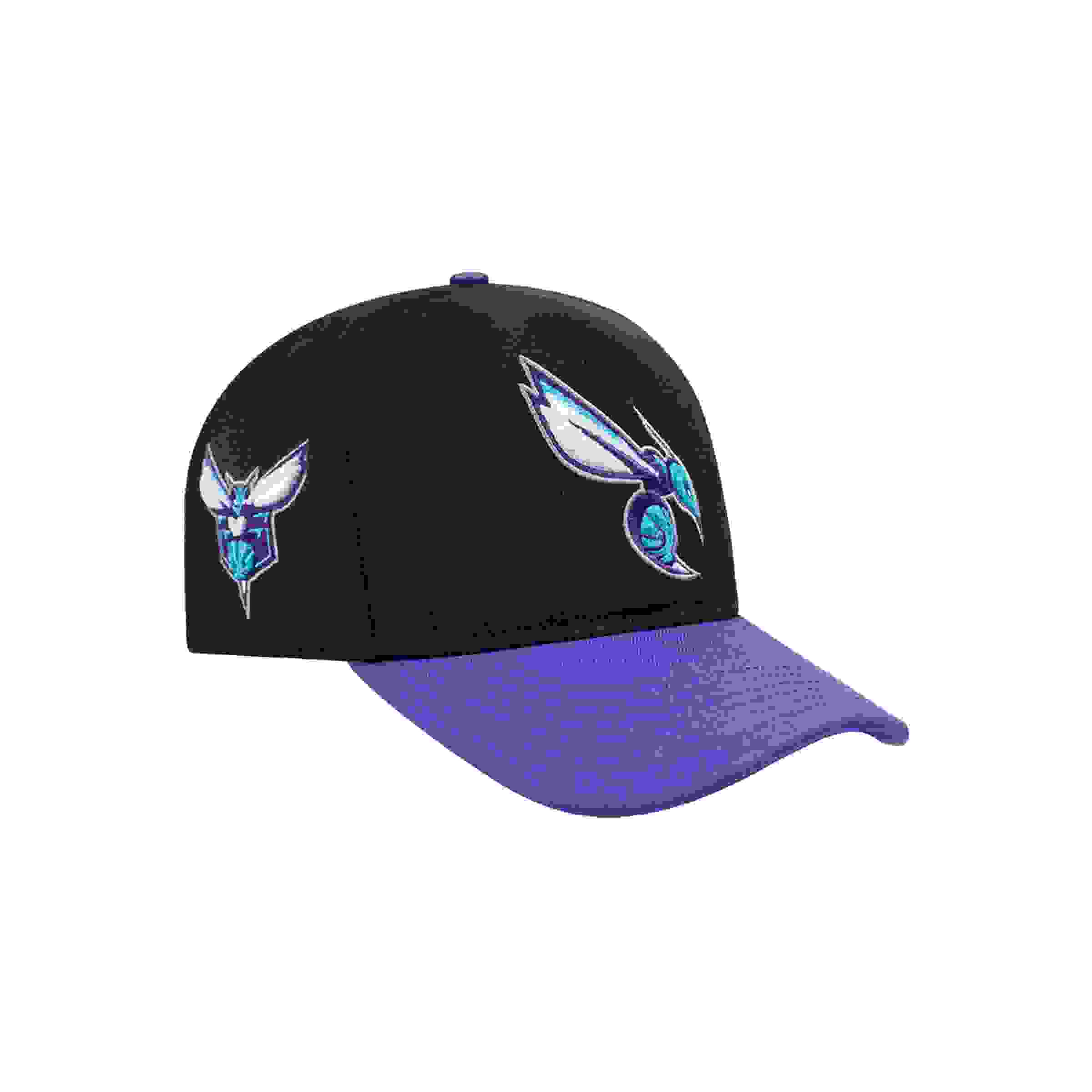 Pro Standard Charlotte Hornets Chenille Pitch Black Snapback Hat